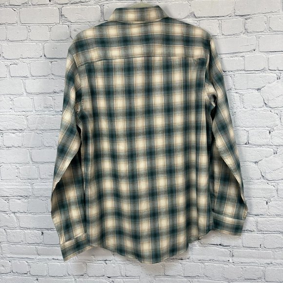 Columbia‎ Men's Vapor Ridge Long Sleeve Shirt, Size Small, Green/Tan/Cream Plaid - Picture 3 of 10